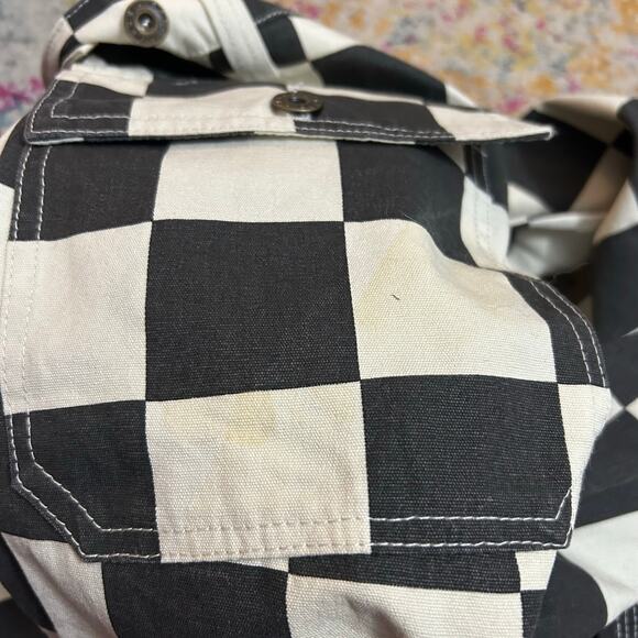 P&Co Black White Checkerboard Service Fatigue 304 Cargo Pants Womens Size 16 - Picture 8 of 8